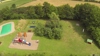 Luftfoto af Sinebjerg campings legeplads