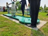 they play mini golf on the new courses at kongsøre camping, there are 16 courses with seating to relax