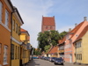 The idyllic Church Street in Køge, 1 km from Køge & Vallø Camping