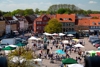 Market day at Køge Square, 1 km from Køge & Vallø Camping